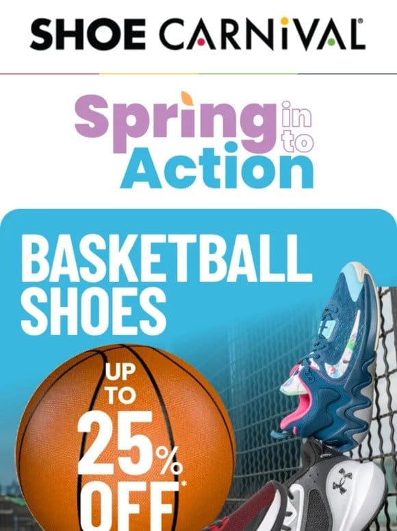 Hit the court with up to 25% off!
