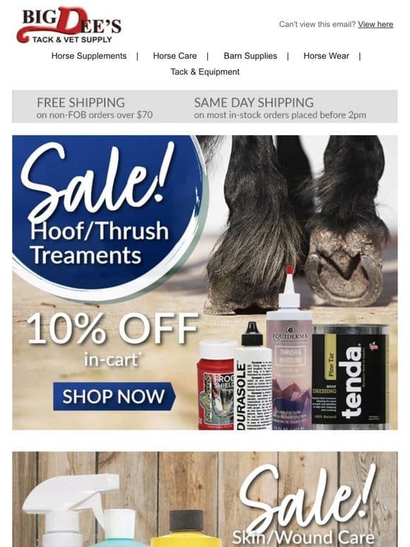 Hoof & Skin Care SALE! Get Ready for Mud Season