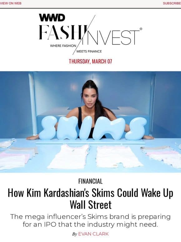 How Kim Kardashian’s Skims Could Wake Up Wall Street