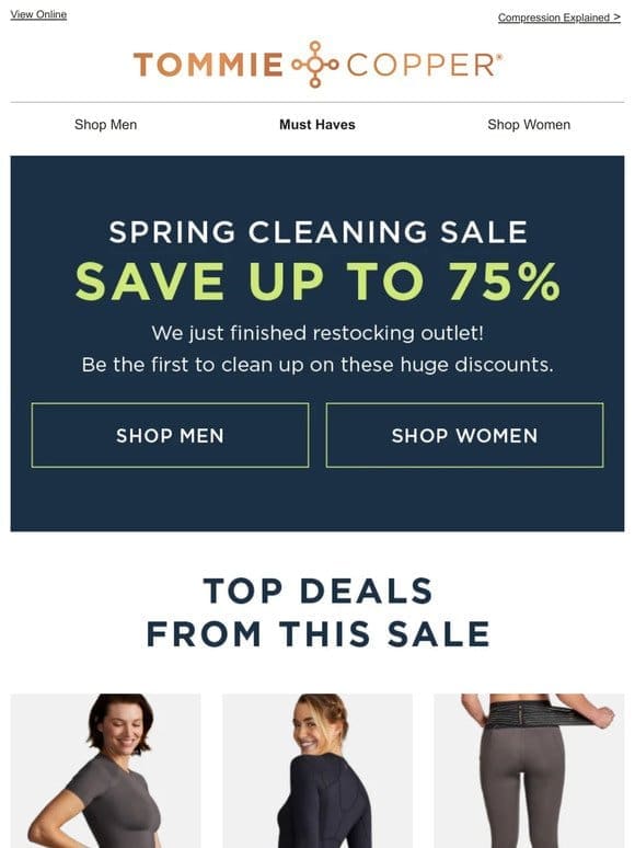 Huge Clearance Sale   Save Up To 75%