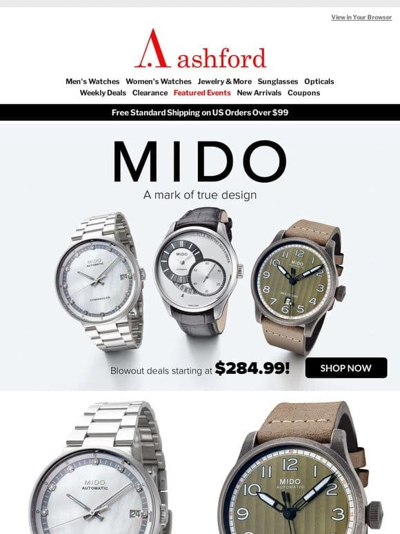 Huge Deals on MIDO & N.O.A New Arrivals!