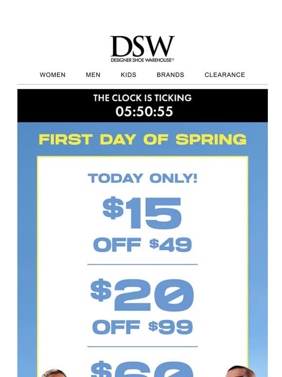 Hurry， don’t let your $15 off wilt!