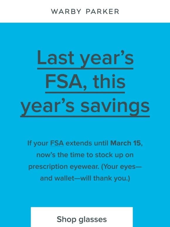 Is your FSA still in play?