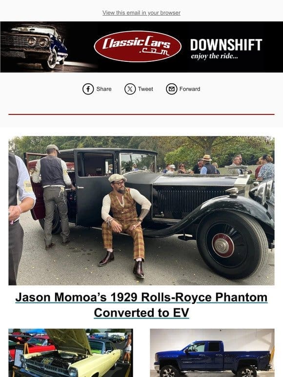 Jason Momoa’s 1929 Rolls-Royce Phantom Converted to EV