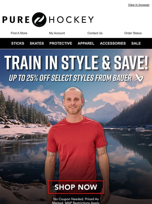 Just Reduced   Select Bauer Apparel Now Up To 25% Off!