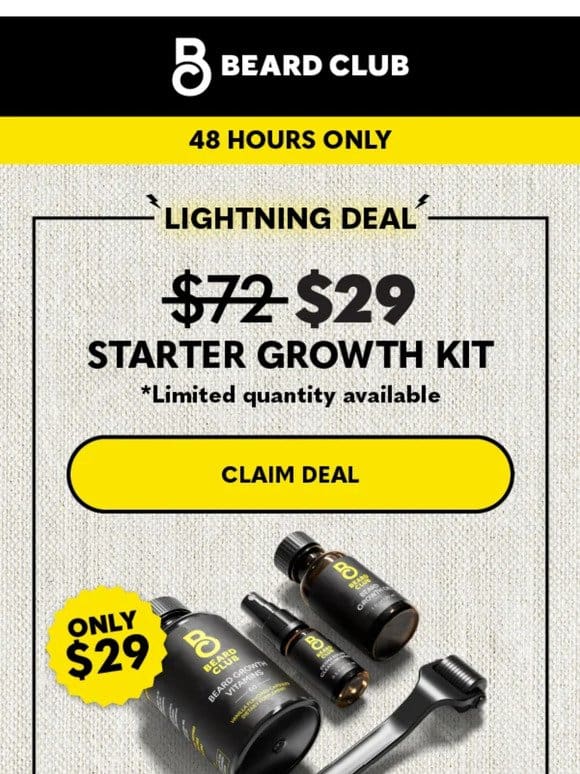 Just dropped: Lightning Deal on Starter Growth Kit!