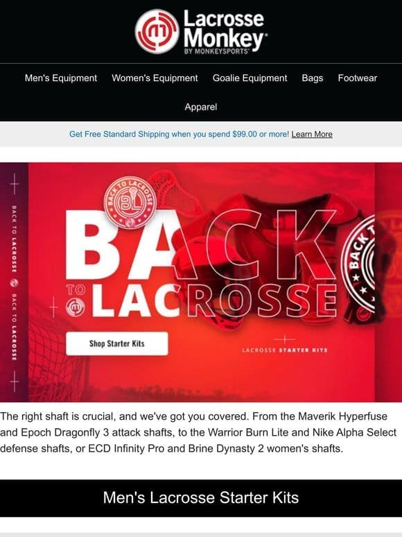 Kickstart Your Season!   Back to Lacrosse Starter Kits – The Essential Gear to Get You in the Game!