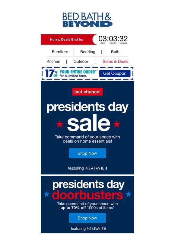 LAST CALL for Presidents Day Discounts!