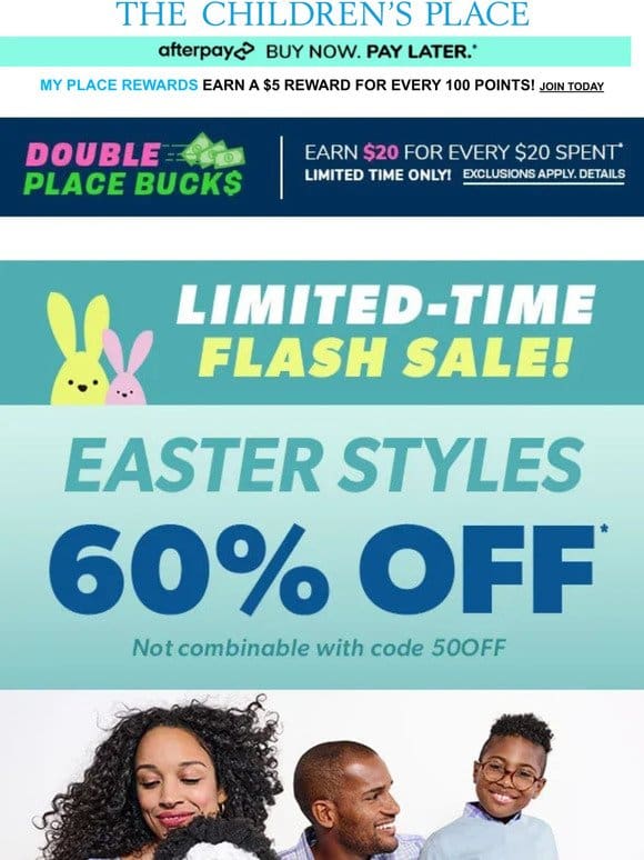 LAST DAY – 60% off ALL Easter FLASH SALE!