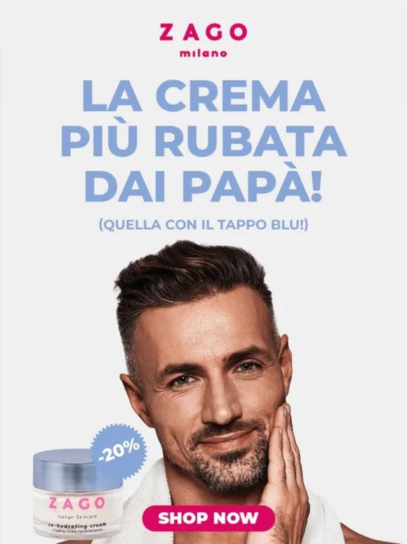 La crema dei papà al 20%