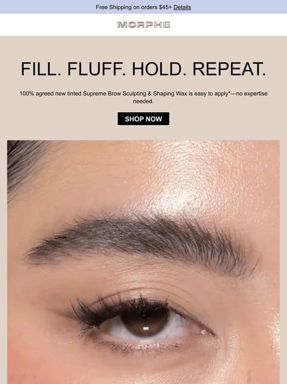 Laminated brows—no expertise needed.