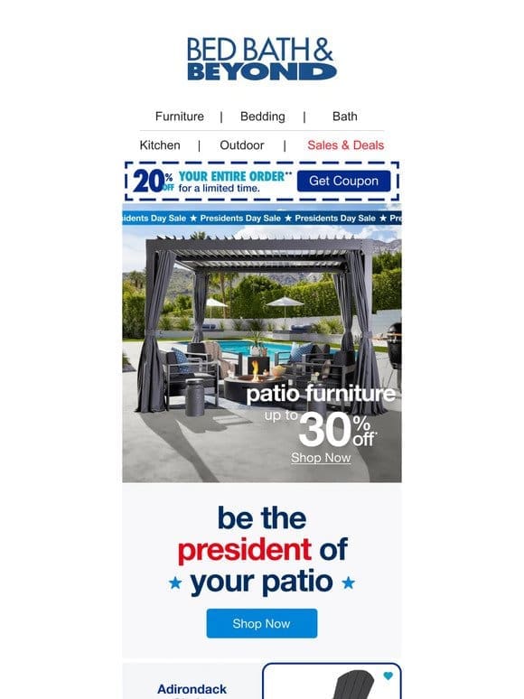 Last Chance: Save Up to 35% on Patio Furniture & Beyond