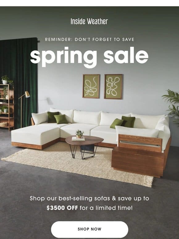 Last Chance for Spring Savings!