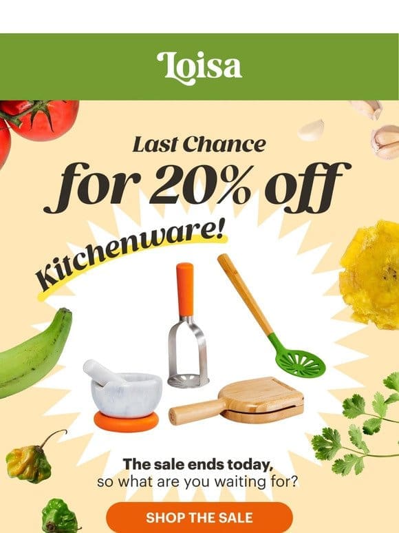 Last chance for 20% off Tostonera y Más