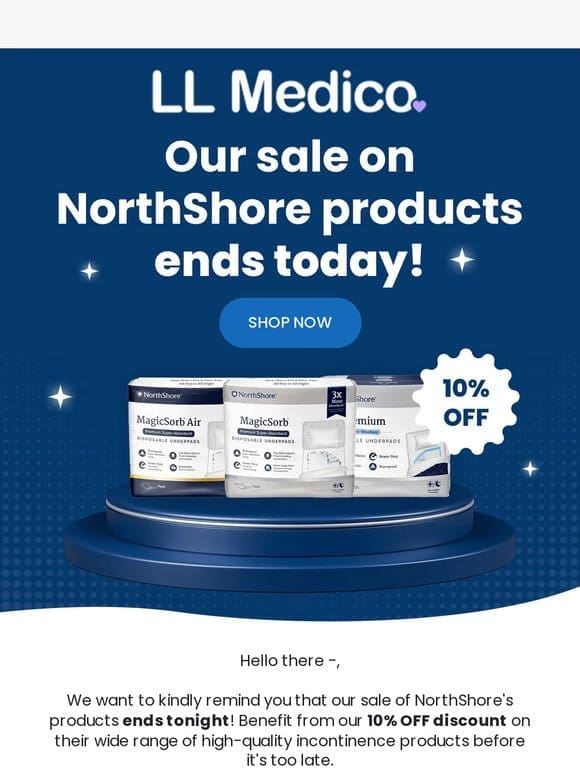 Last chance to save 10% off NorthShore products