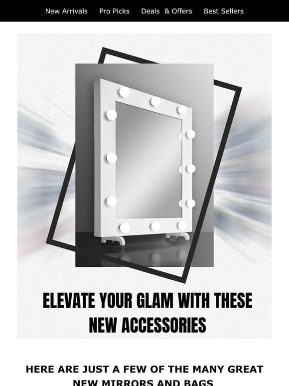 Look at these new mirrors and cases at Camera Ready Cosmetics!