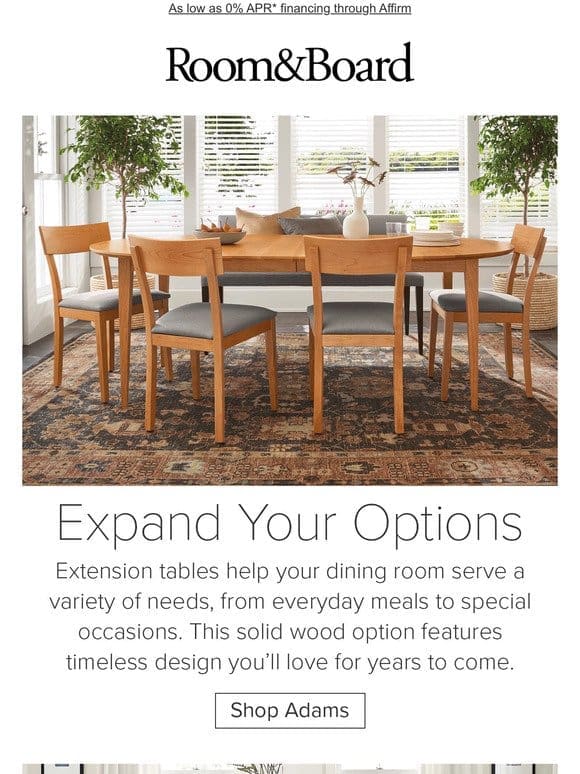 Make room for everyone with an extension table
