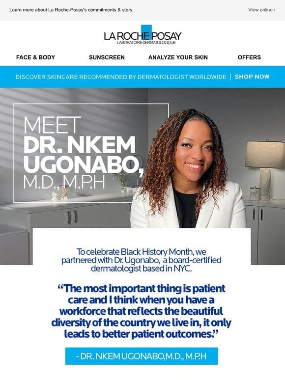 Meet Dr. Nkem Ugonabo， a board-certified dermatologist.