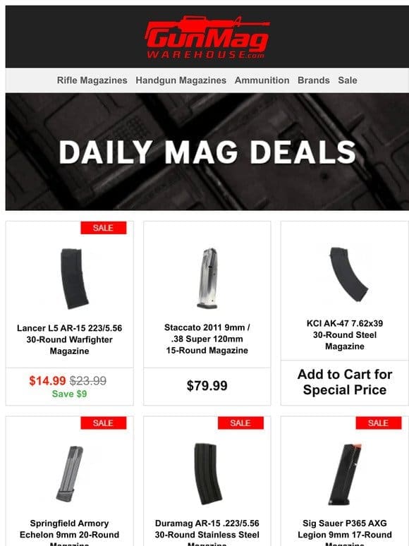 Monday Mag Deals To Start Your Week Right | Lancer Warfighter AR15 30rd Magazine for $15