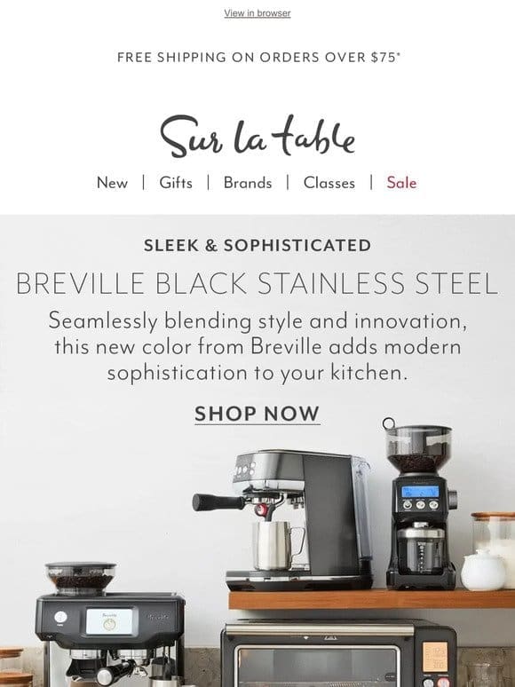 NEW Breville Color: Black Stainless Steel.