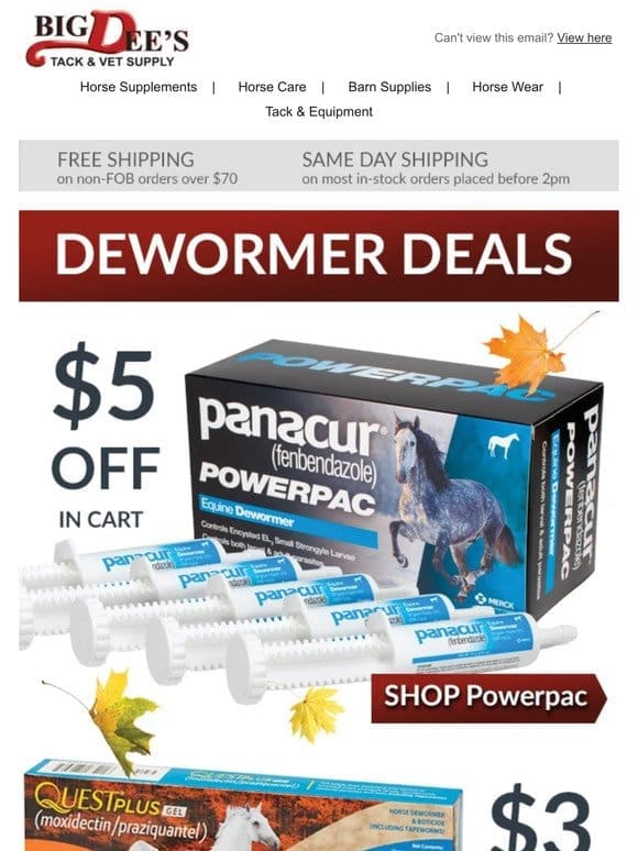 NEW Dewormer DEALS inside! Stock up now