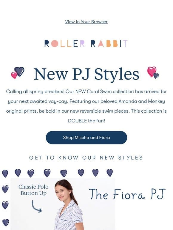 NEW PJ ALERT: The Hearts Mischa PJ + Fiora PJ