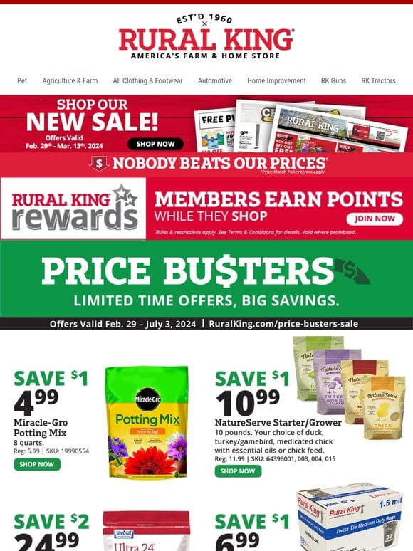 NEW Price Busters are Here! Limited Time Offers， Big Savings!
