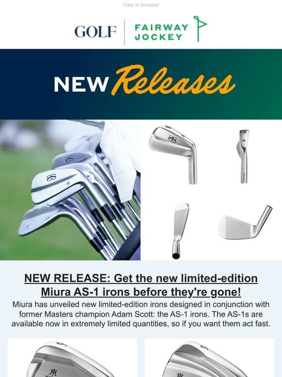 NEW RELEASE: Limited-edition Miura AS-1 irons