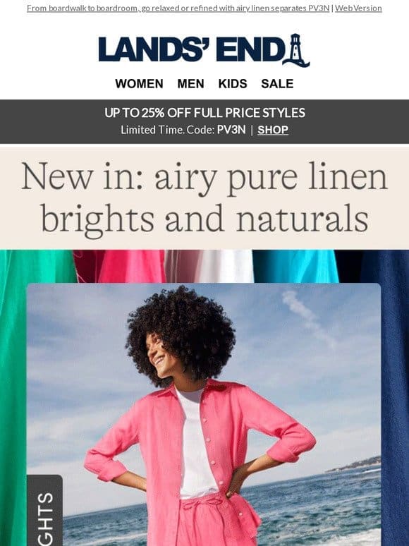 NEW brights & naturals in 100% pure linen