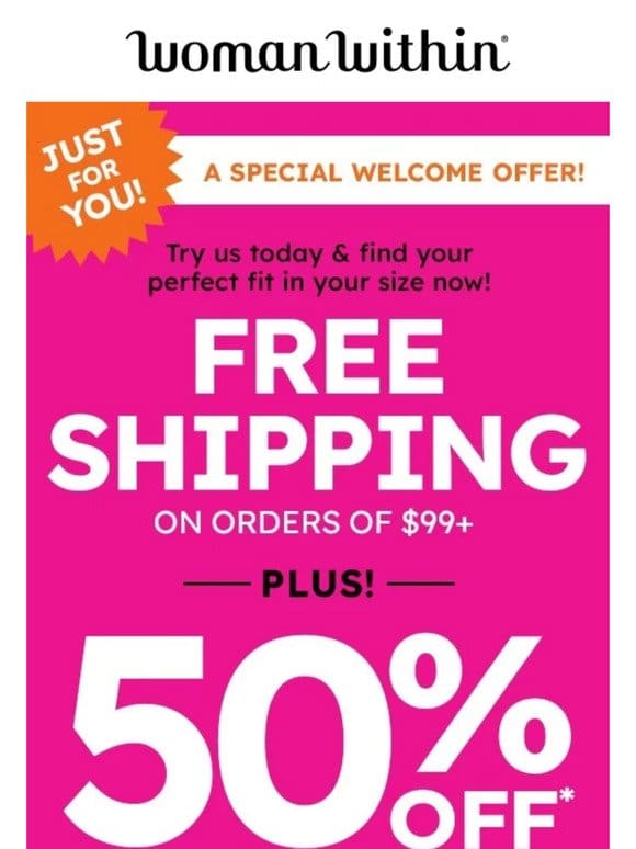 Never Tried Woman Within? Try Now With Free Shipping + 50% Off Sitewide!