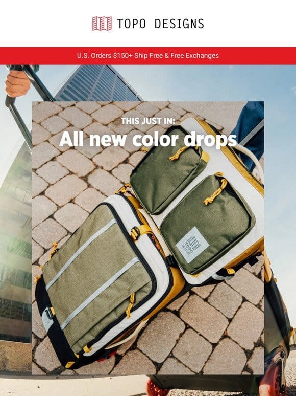 New Color Drops: Global Travel Bags