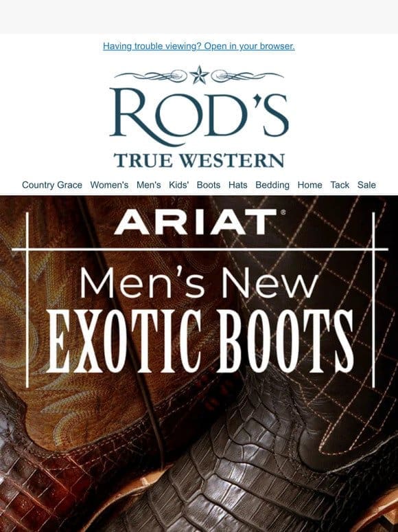 New Men’s Exotic Ariat Boots Are Here!