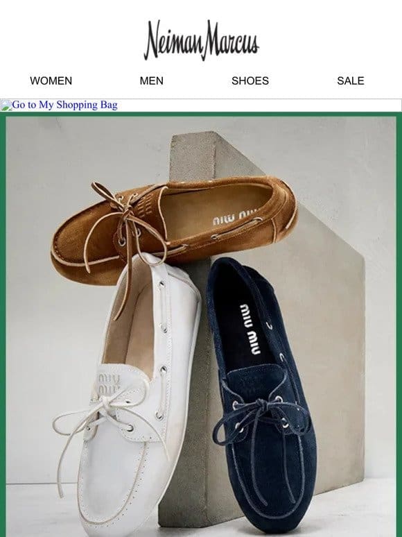 New boat shoes by Miu Miu