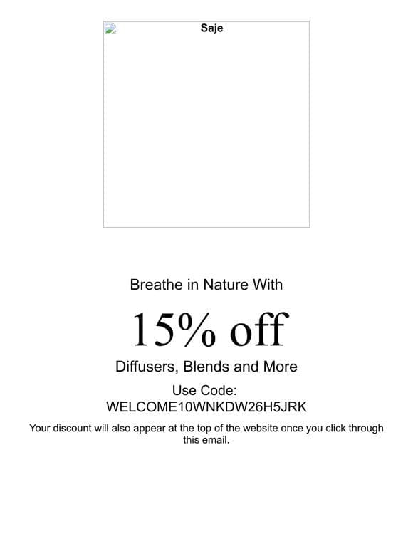 Noticing us? Save 15%