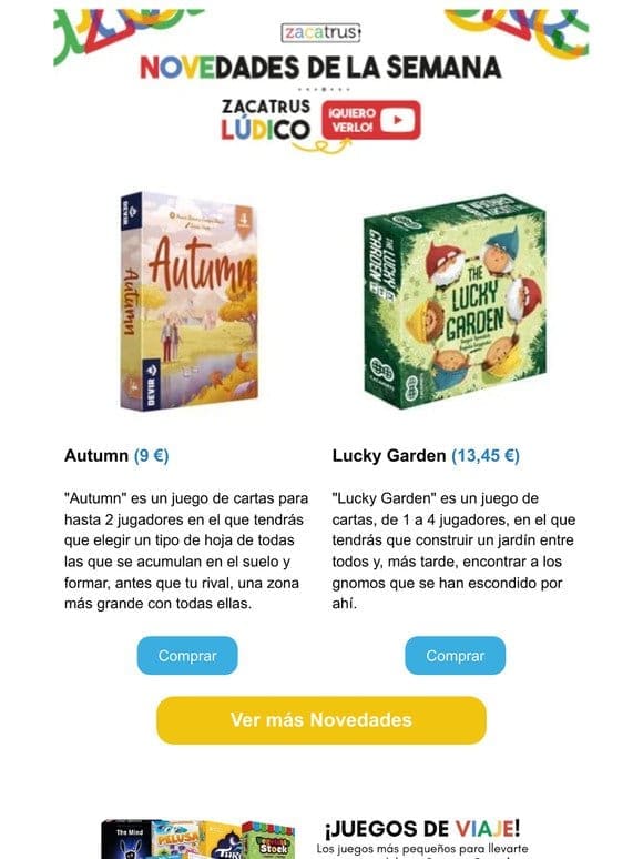 Novedades y otros juegos para llevarte de viaje