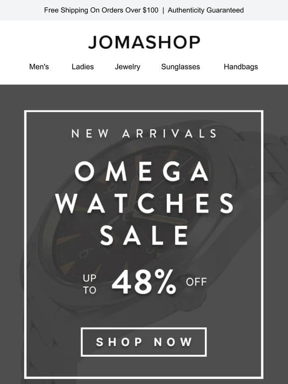 OMEGA WATCHES: New Arrivals (48% OFF)