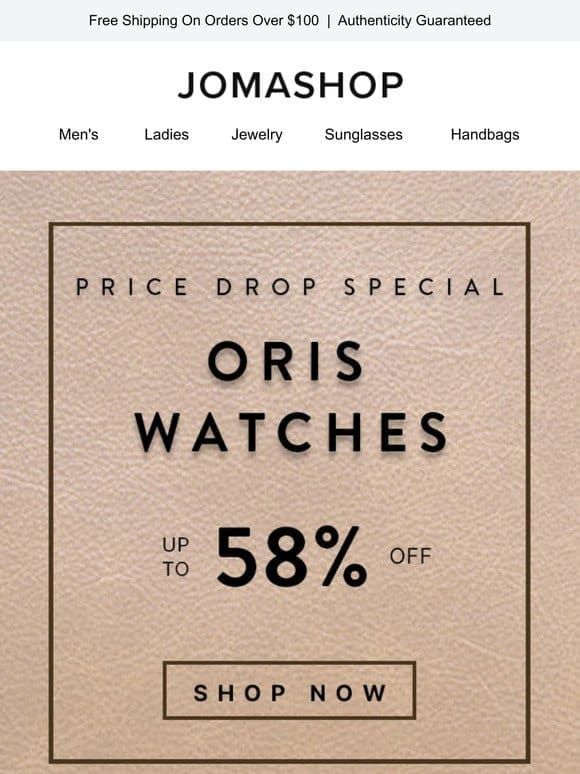 ORIS WATCHES DEALS: Ends Soon (Up to 58% OFF)