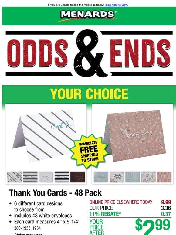 Odds & Ends & MORE HOT DEALS!