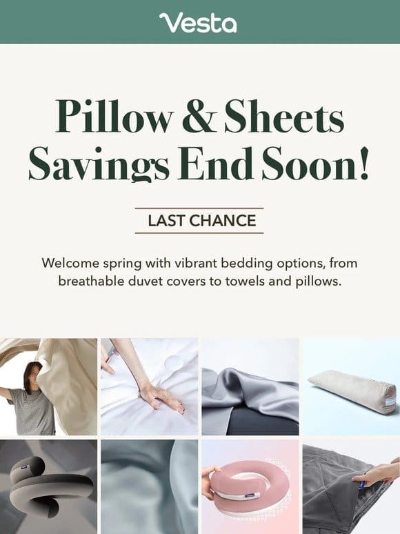 Only through Tomorrow: New Pillows. New Savings.