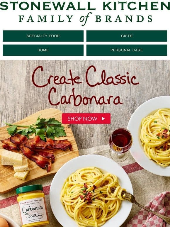 Our NEW Carbonara Sauce Makes for Pasta Perfection
