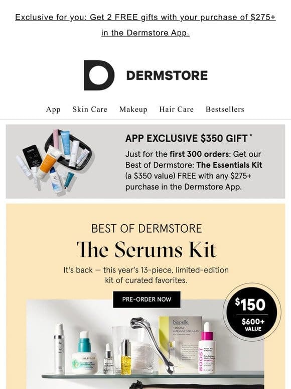 PRE-ORDER NOW: Our Serums Kit is back