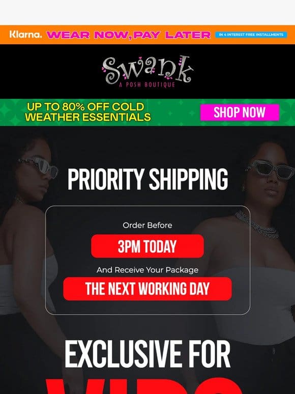 PRIORITY SHIPPING NOTICE