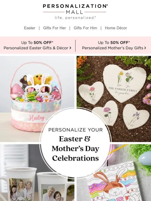 Personalized Easter & Mother’s Day Gifts On Sale Now