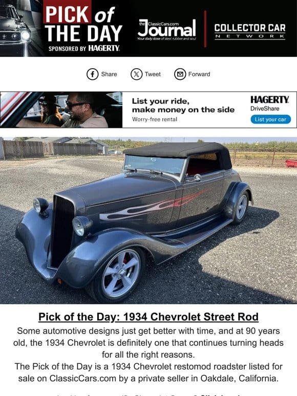 Pick of the Day: 1934 Chevrolet Street Rod