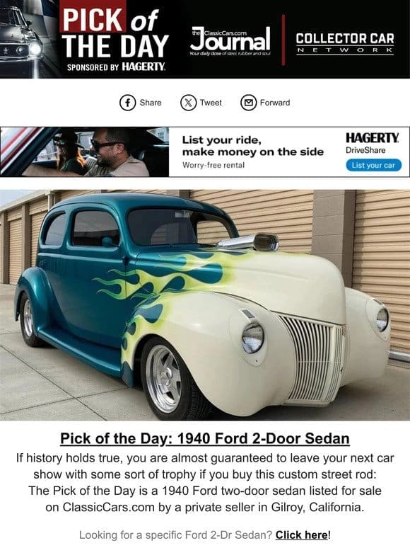 Pick of the Day: 1940 Ford 2-Door Sedan