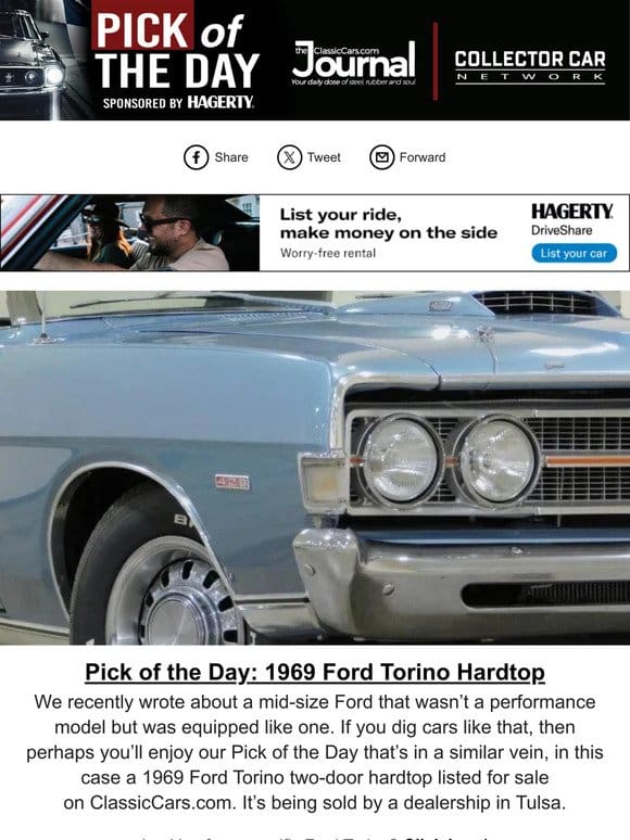 Pick of the Day: 1969 Ford Torino Hardtop