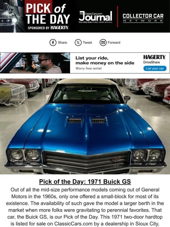 Pick of the Day: 1971 Buick GS