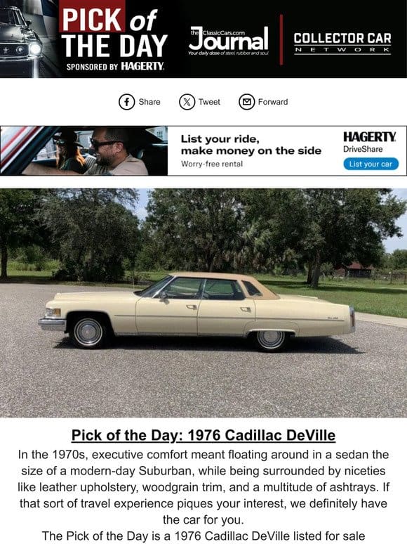 Pick of the Day: 1976 Cadillac DeVille