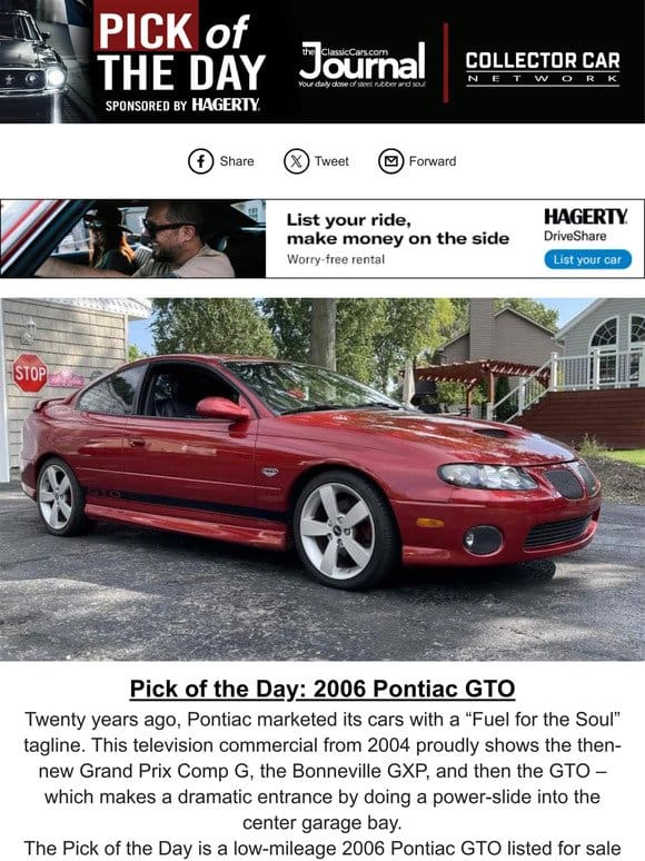 Pick of the Day: 2006 Pontiac GTO