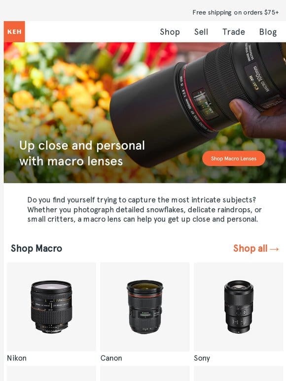 Pre-owned macro lenses for any occasion